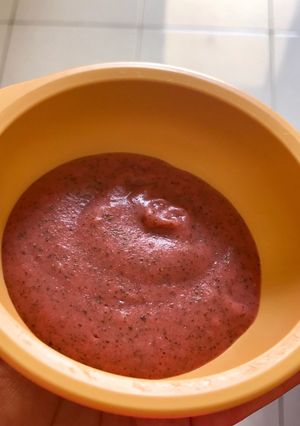 Foto resep Mpasi 7 bulan ikan tuna, butternutsquash,bayam merah,nasi