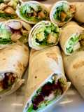 Wraps au poulet avec crudités