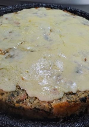 Una foto de Tortilla de acelga con arroz al horno