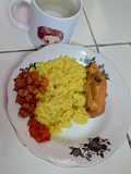 Nasi Kuning and Tempe Orek Basah Manis ala Chansya🧚🏻‍♀️