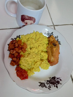 Foto resep Nasi Kuning and Tempe Orek Basah Manis ala Chansya🧚🏻♀️