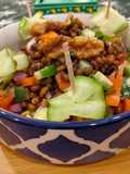 Moth sprouts and walnut salad