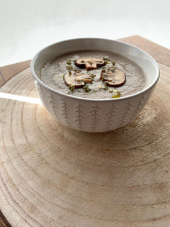 Una foto de Crema de portobello
