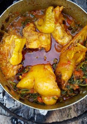 A picture of Vegetable stew with turkey.