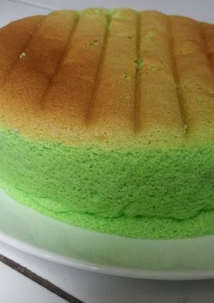 Foto resep Ogura Pandan Cotton Cake "Kempus2"
