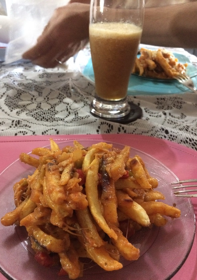 Una foto de Papas con Salsa