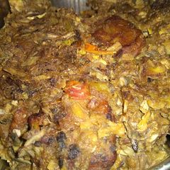 Banana flower curry A picture of Banana flower curry.
