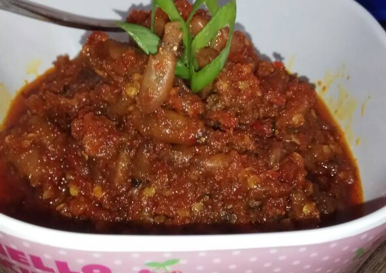 Sambel baby cumi sune cekuh ala Bali