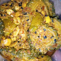A picture of Karele ka achar.