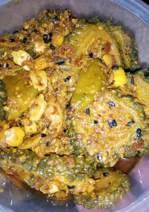 A picture of Karele ka achar.