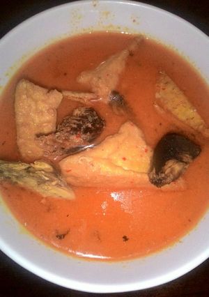 Foto resep Cuwe Tahu Kuah Jingga