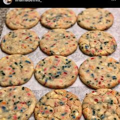 A picture of Birthday Cake Cookies 🎉🎈.