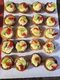 Tartas de crema y frutas