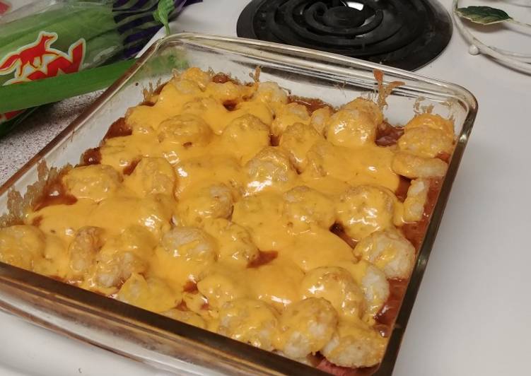 How to Prepare Ultimate Chili Dog Tot Casserole for 2