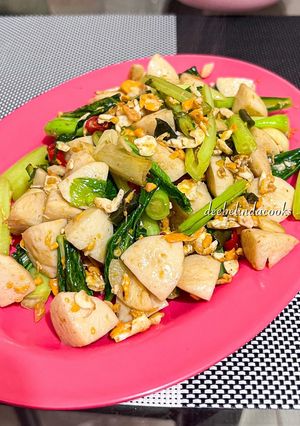 Foto resep Tumis Bakso Ikan Caisim / Sawi Hijau