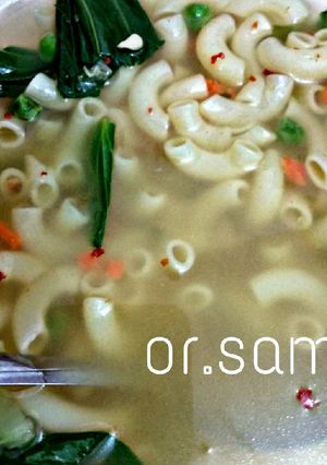 Foto resep Sup makaroni sederhana pedas