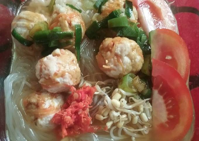 Resep Baksoto ayam (bakso soto) Anti Gagal