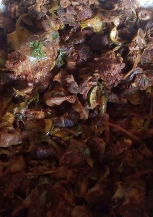 A picture of Fry mutton matumbo.