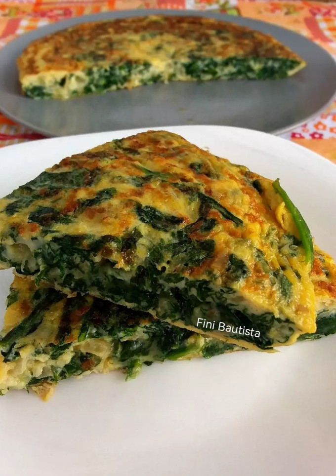 Una foto de Tortilla de espinacas con queso
