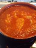 Sopitas de tomate por el chef David rico rico arribererchi