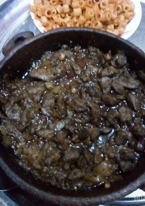 صورة لوصفة كبده في الطاجن الصعيدي