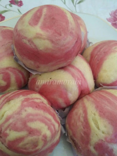 Foto resep Bakpao Zebra Pink Putih