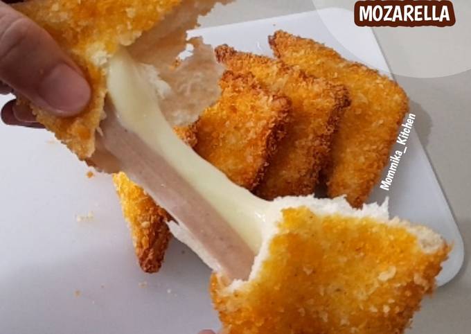 Cara Gampang Membuat Roti goreng sosis mozarella, Enak