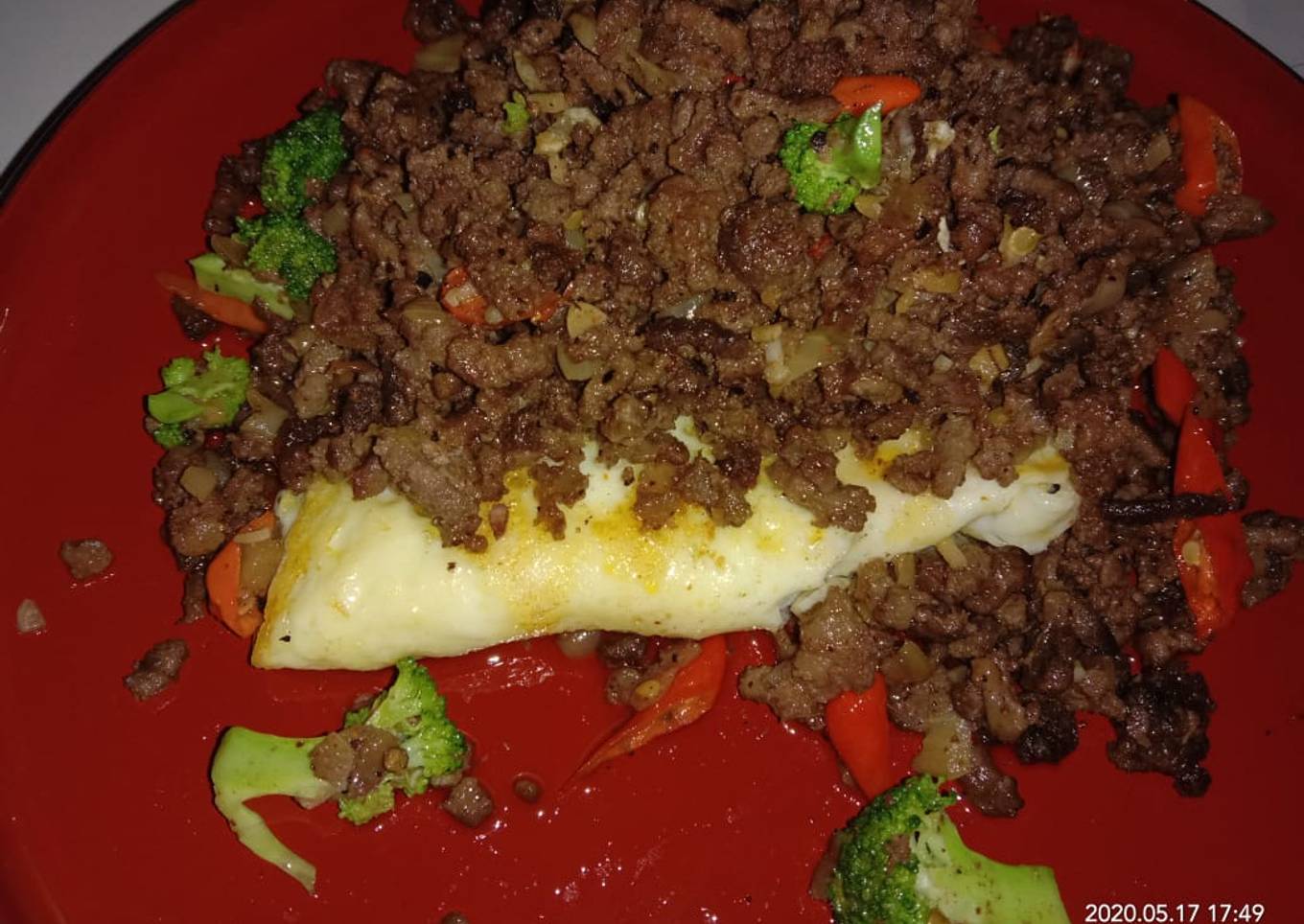 Tumis Daging Telor Ceplok