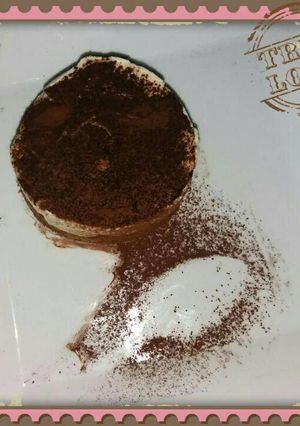 Una foto de Semifrío de tiramisú individual