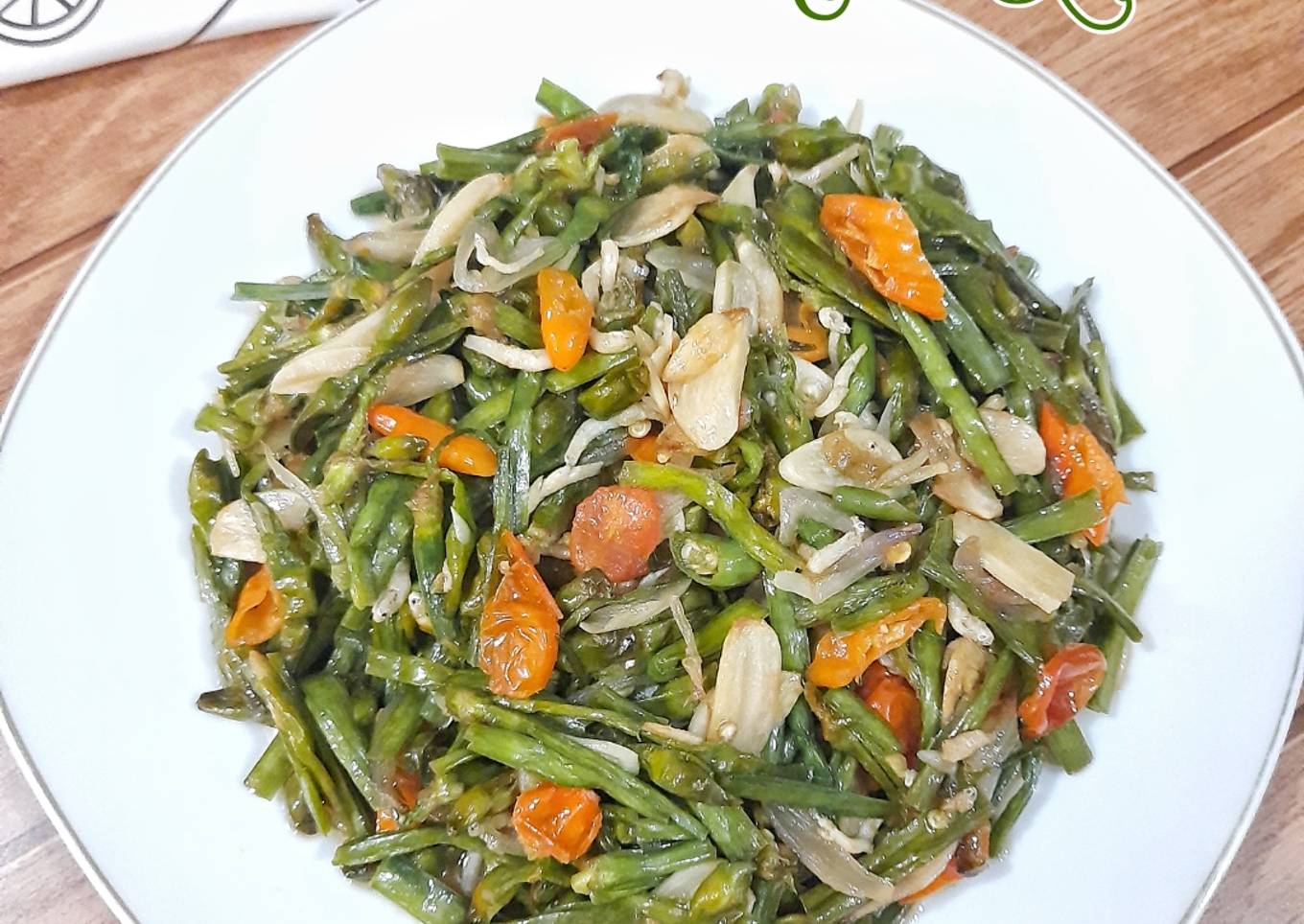Tumis Genjer Teri Medan (Pedas Gurih)