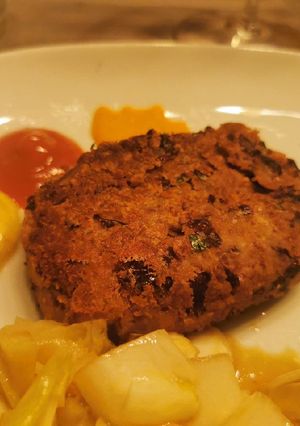 Une photo de Steak haricot rouge (végétarien)