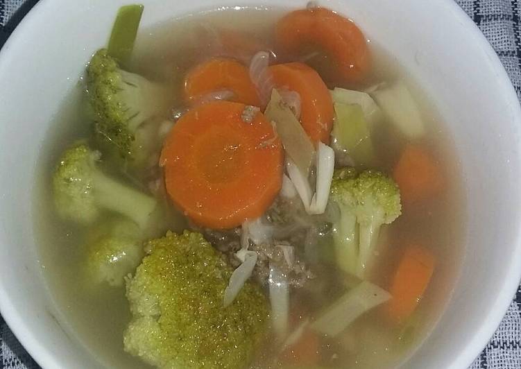 Resep Sup daging&amp;brokoli menu anak Anti Gagal