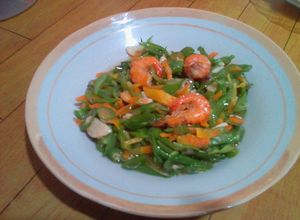 Foto resep Oseng Buncis Wortel & Udang segar