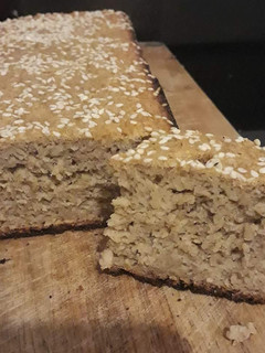 Una foto de Budín de banana y avena
