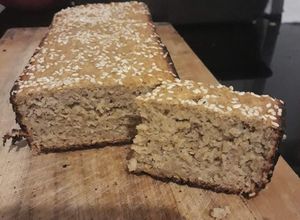 Una foto de Budín de banana y avena