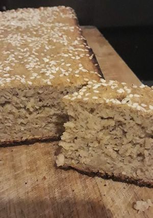 Una foto de Budín de banana y avena