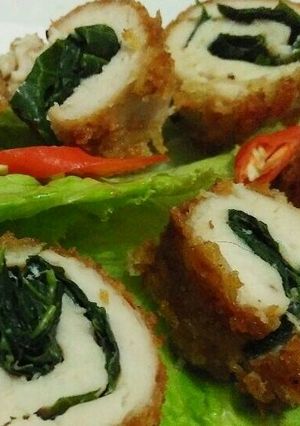 Foto resep Ayam crispy lapis Daun Singkong
