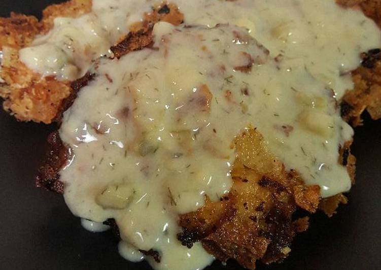 Recipe of Any-night-of-the-week Salmon Patties with Dill Sauce