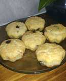 Muffins de coco y chip de chocolate