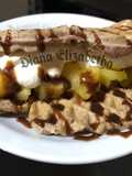 Wafles de canela, relleno de manzana caramelizada.🍎👩🏼‍🍳🤩