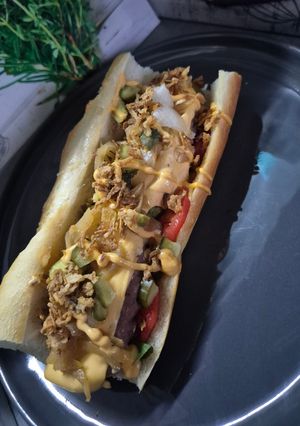Une photo de 🍔🥖 Baguette façon Burger — ultra gourmande