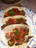 Braised beef brisket tacos