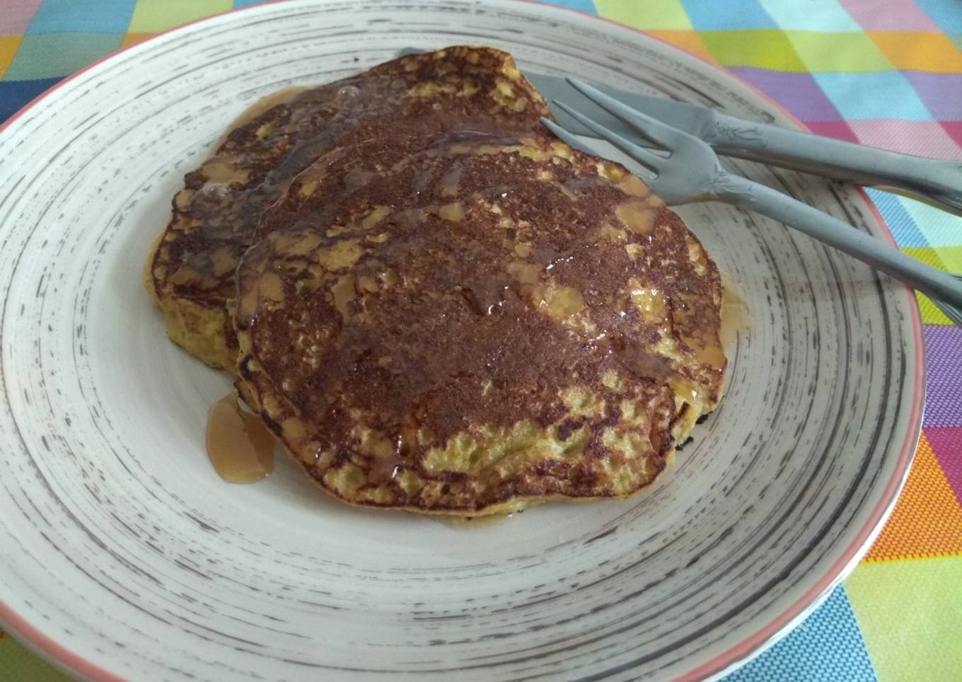 Tortitas de manzana y canela con miel