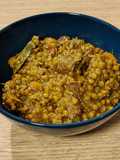 Lentejas estofadas con ternera y verduras en olla rápida