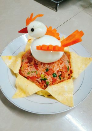 Hình của món Cơm gói bông sen.