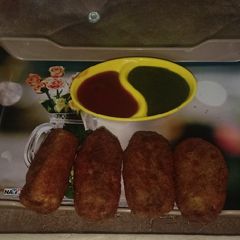 A picture of Matar cutlet.