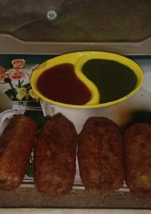 A picture of Matar cutlet.