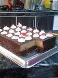 Pastel de chocolate y vainilla