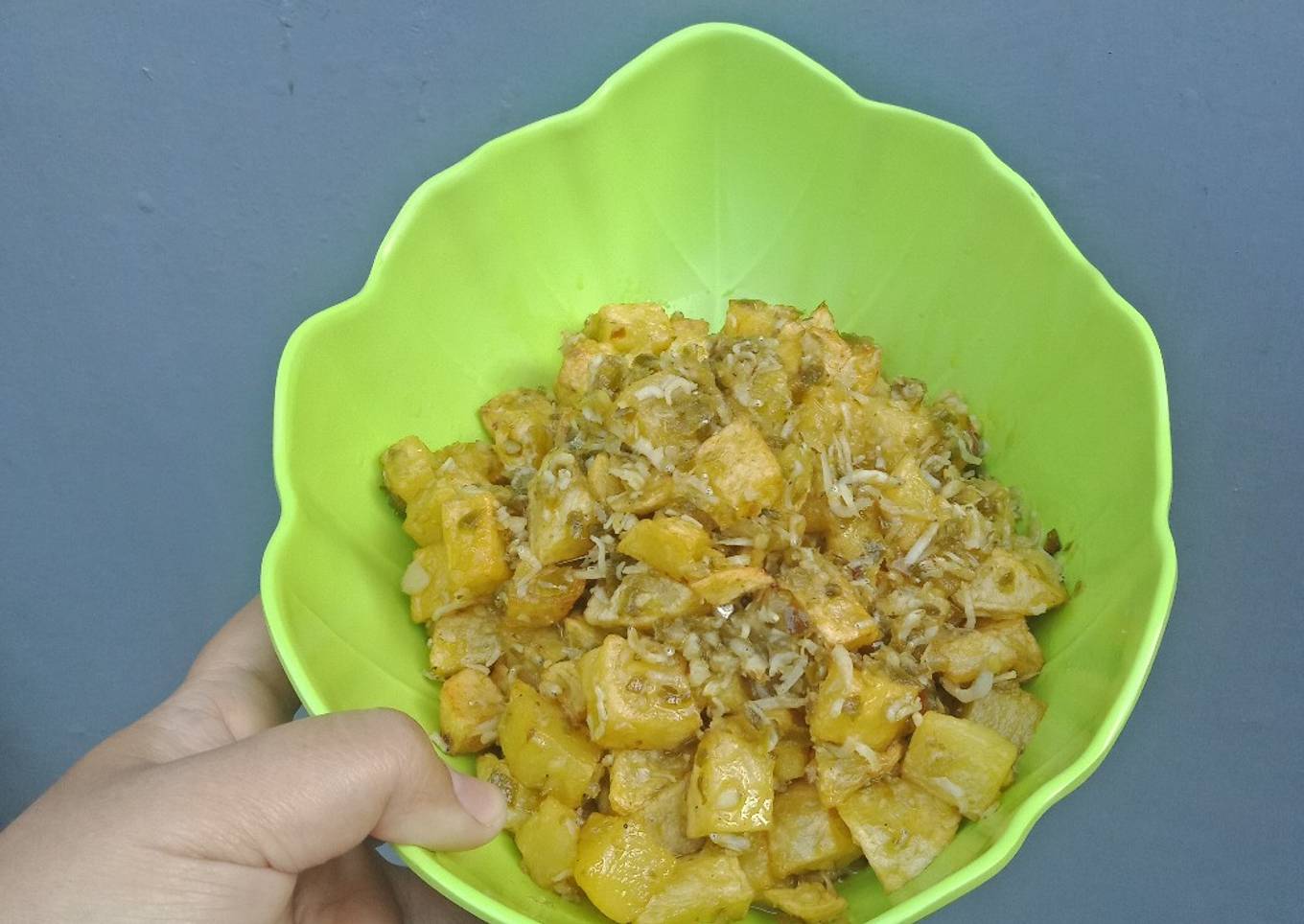 Teri Kentang Cabe Ijo