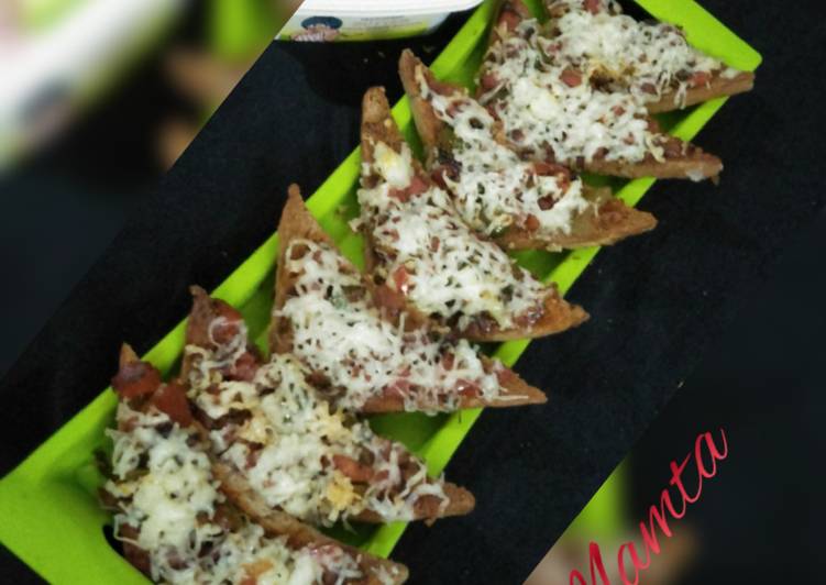 Steps to Make Super Quick Homemade Vegetable masala cheese toast-Open sandwich